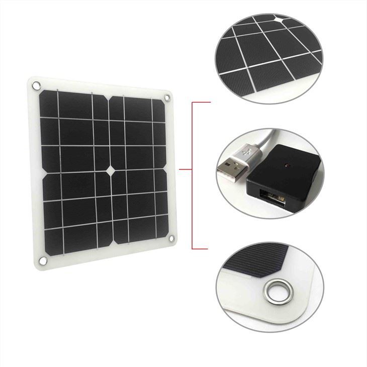 Solpanel 5V USB -mobiltelefonopladning