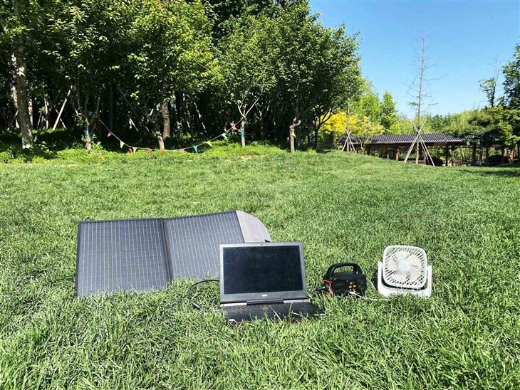 60W foldning solcellepanel USB DC output